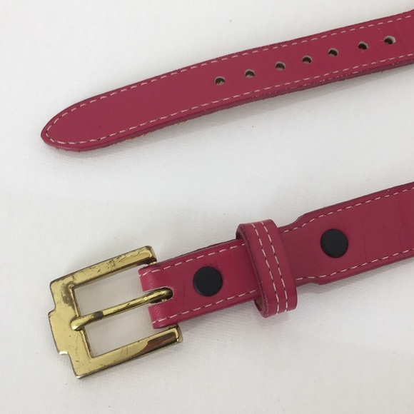 Justin Boots Women’s Pink Leather Statement Belt Size 32 Western Cowgirl Rodeo main image 6